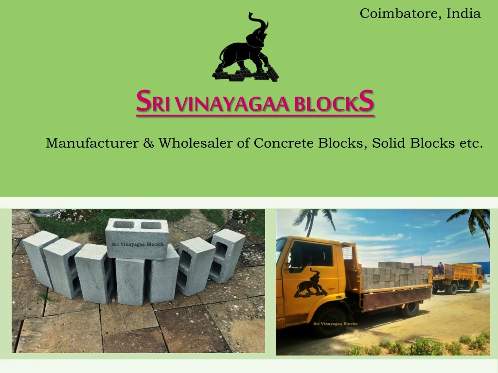 coimbatore india s ri vinayagaa block s manufacturer wholesaler of concrete blocks solid blocks etc