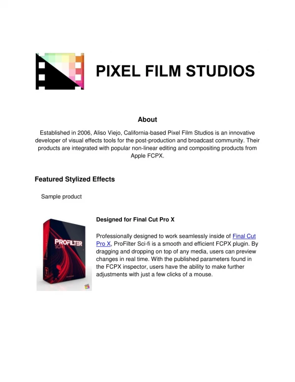 Stunning Visual Effects With Final Cut Pro X | Pixel Film Studios