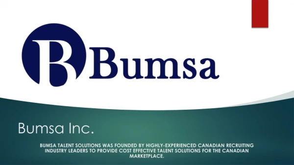 Bumsa Talent Solutions | Canadian Recruitment Agency | Why Bumsa