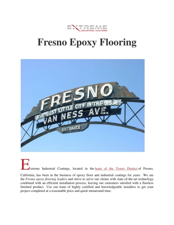 Fresno Epoxy Flooring