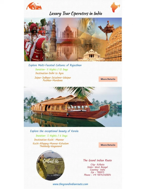 Plan for Indian Vacation with Luxury Tour Operator