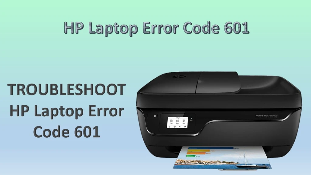 hp laptop error code 601