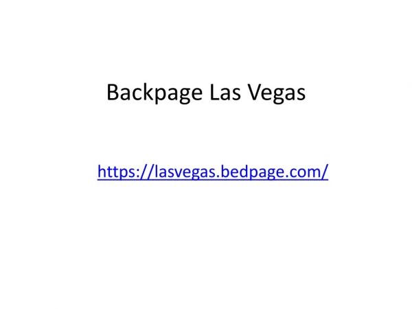 Backpage Las Vegas