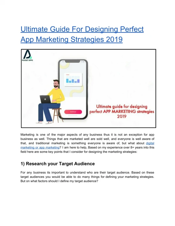 Ultimate Guide For Designing Perfect App Marketing Strategies 2019
