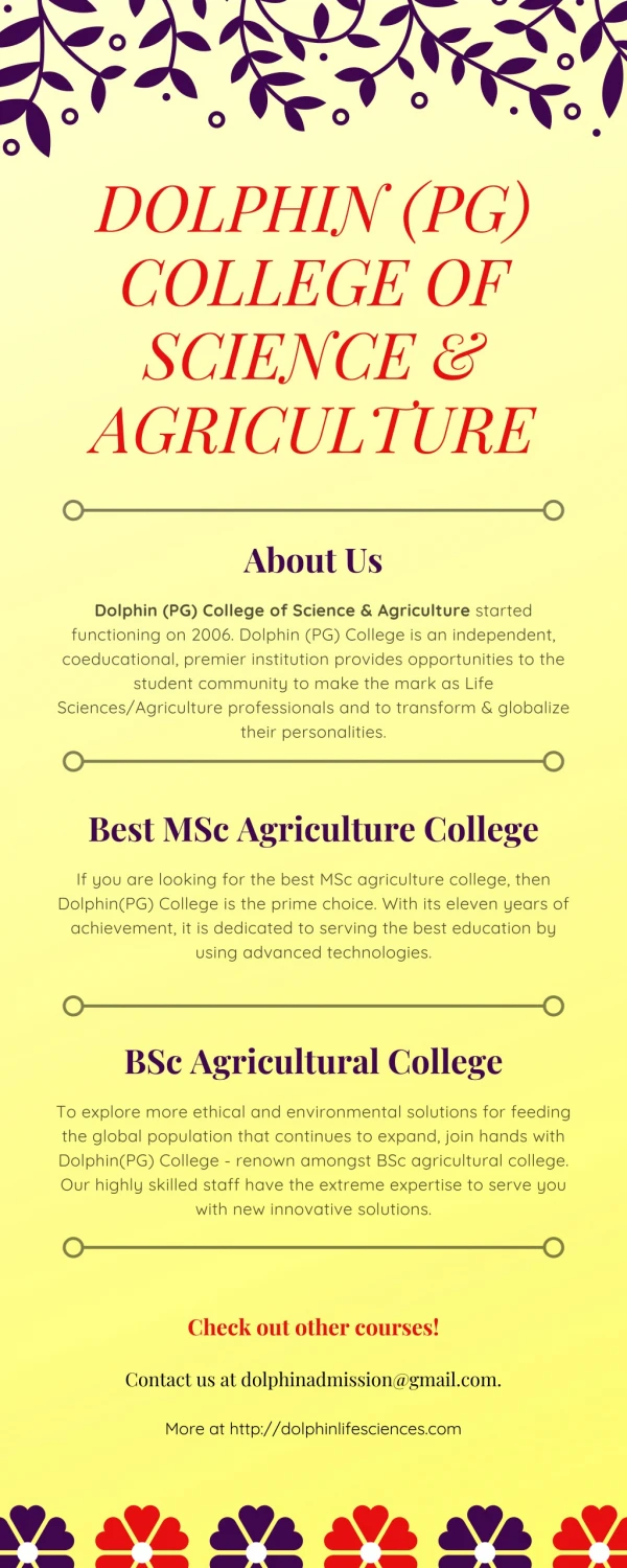 Best MSc Agriculture College