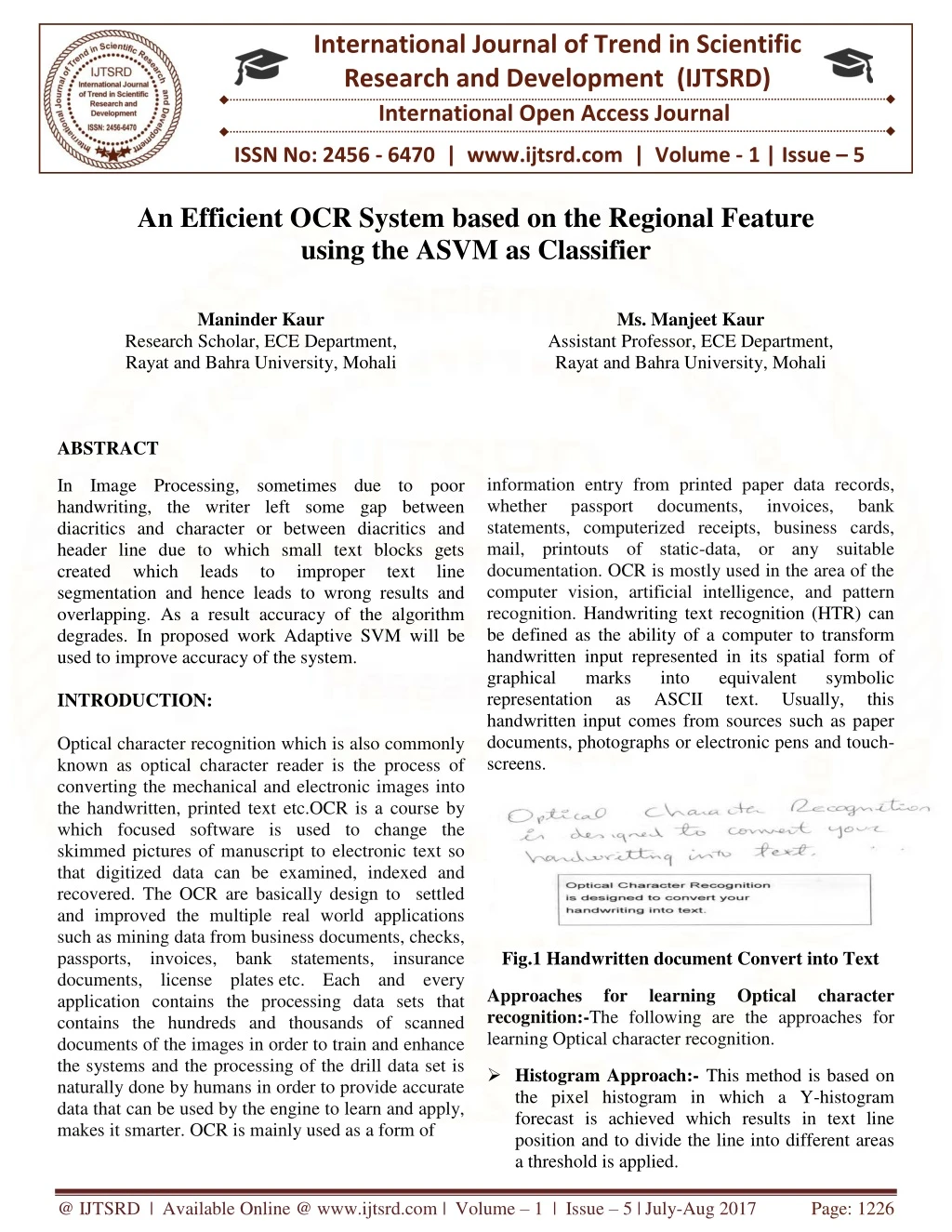 international journal of trend in scientific