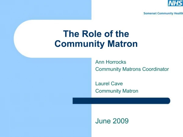 The Role of the Community Matron