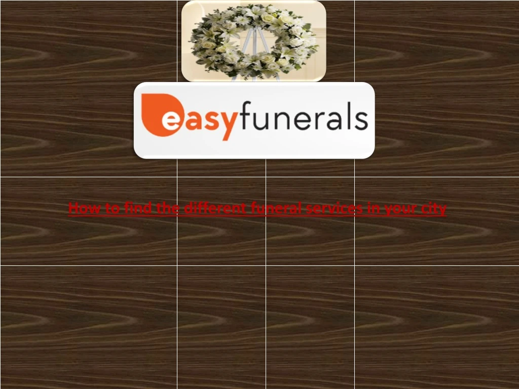 how to find the different funeral services