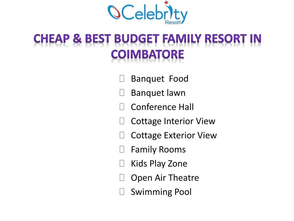 cheap best budget family resort in coimbatore