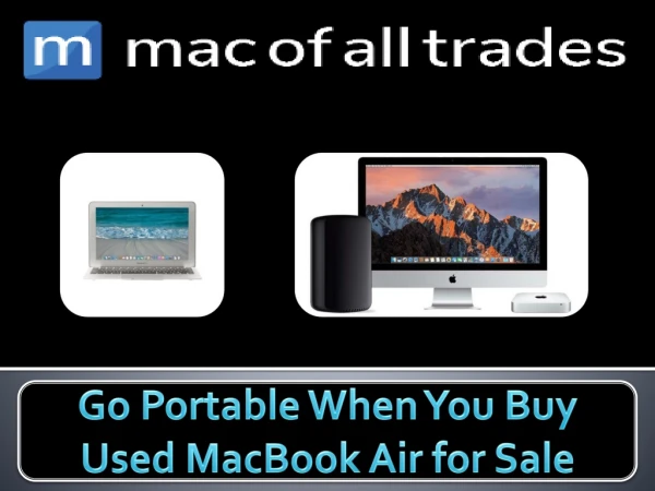 Go Portable When You Buy Used MacBook Air for Sale