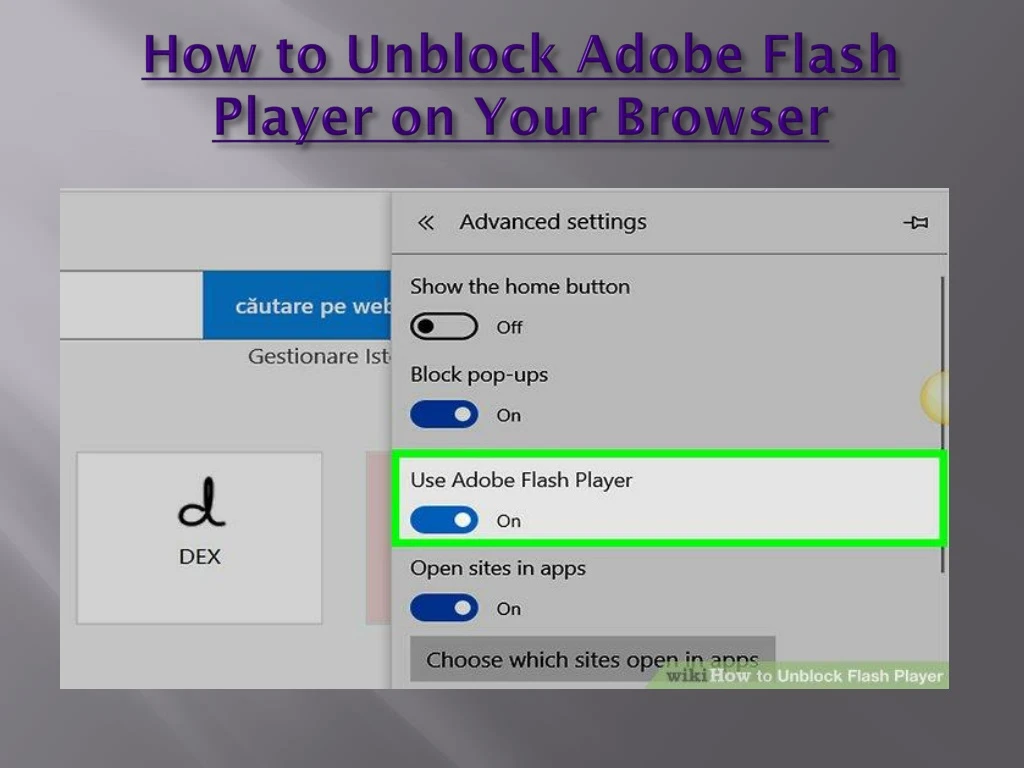 how to unblock adobe flash player on your browser
