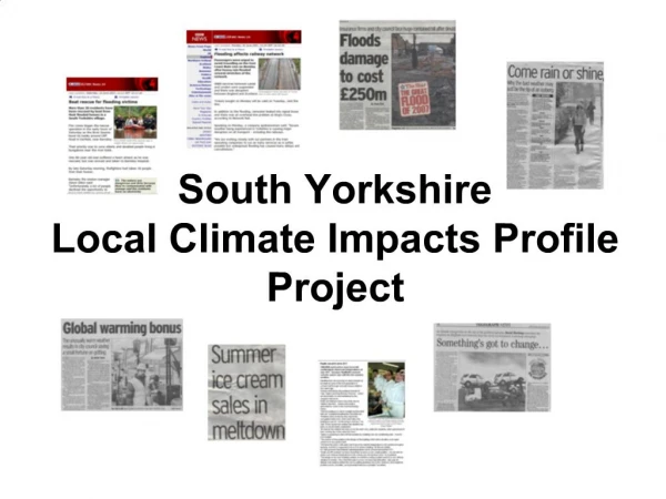 South Yorkshire Local Climate Impacts Profile Project