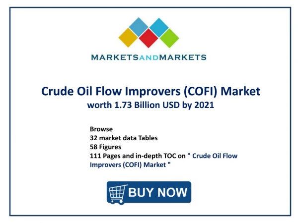 Crude Oil Flow Improvers (COFI) Market worth 1.73 Billion USD by 2021