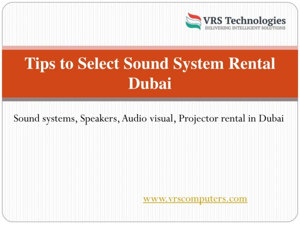 Sound System Rental Dubai | Hire Sound Systems in Dubai