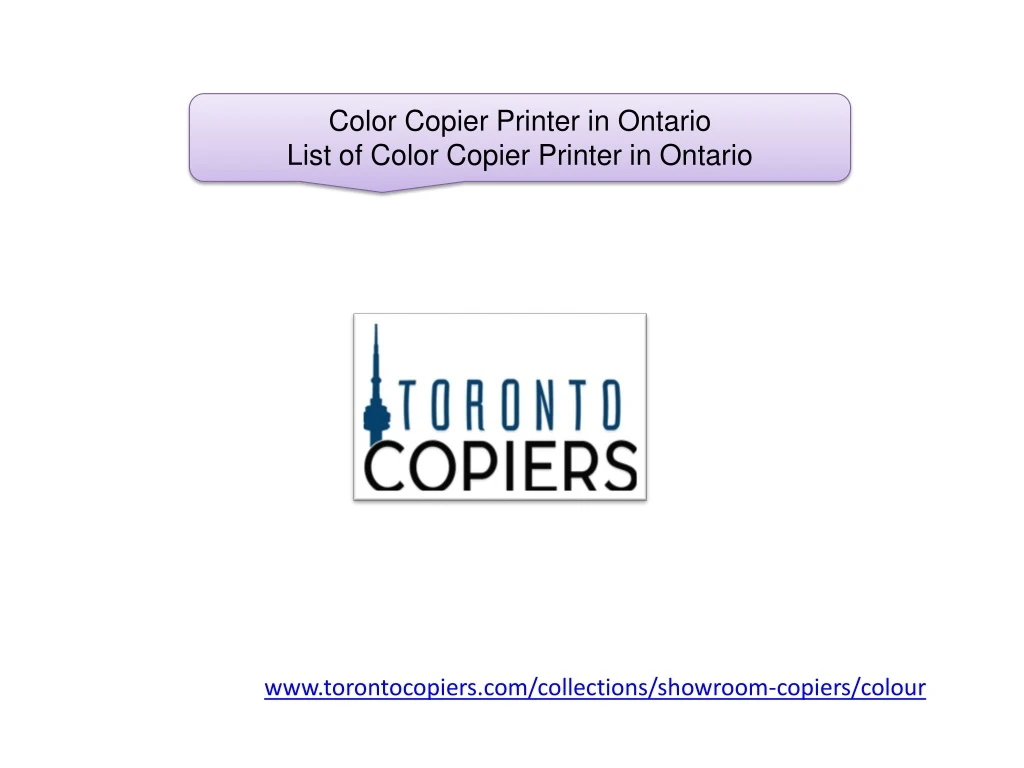 color copier printer in ontario list of color
