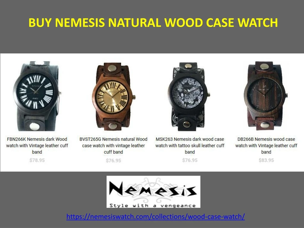 buy nemesis natural wood case watch