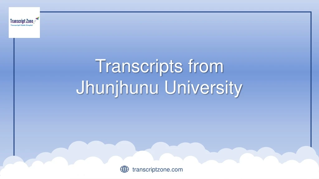 transcripts from jhunjhunu university