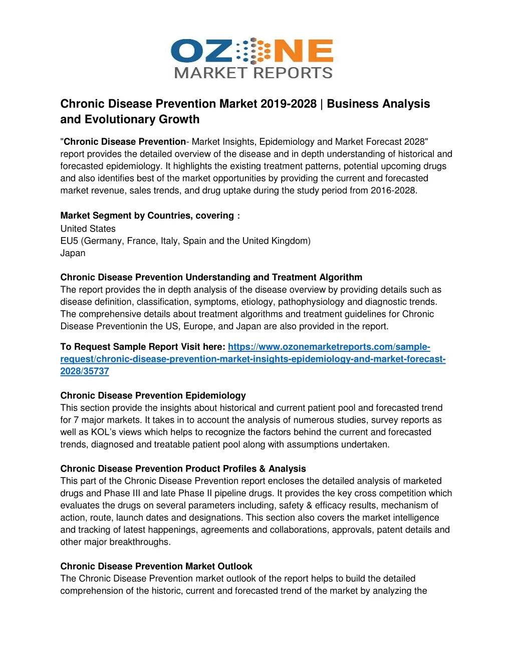 chronic disease prevention market 2019 2028