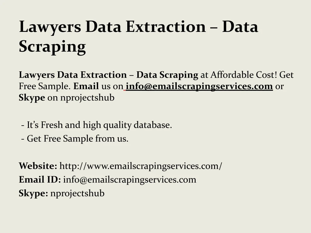 lawyers data extraction data scraping