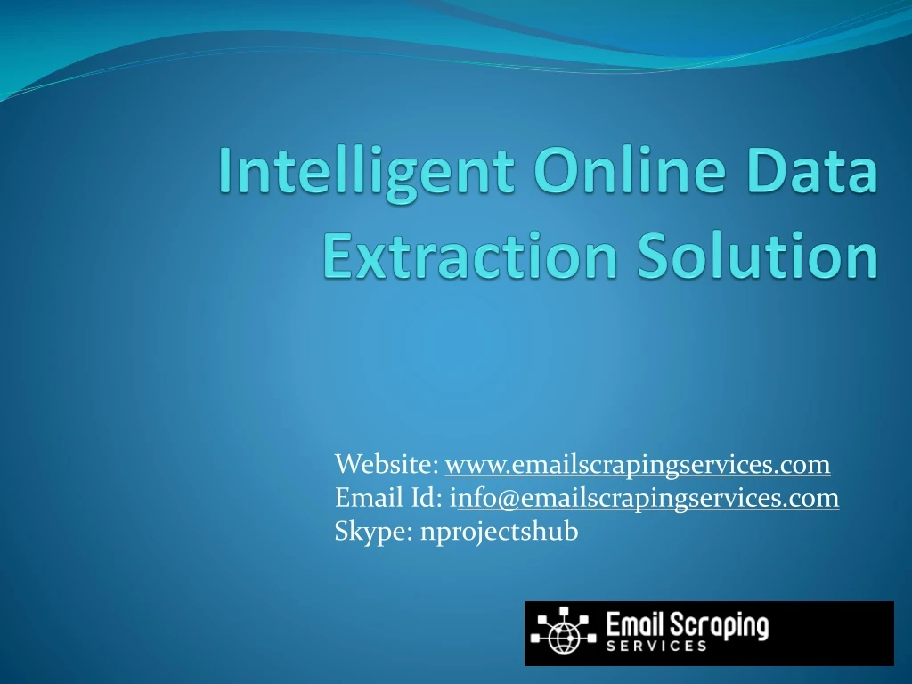intelligent online data extraction solution