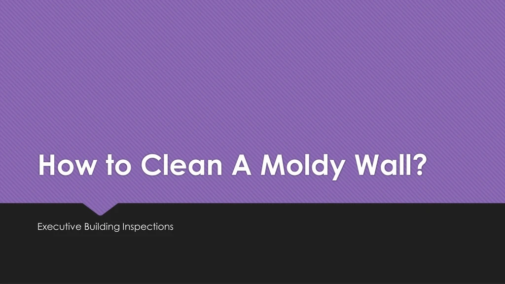 how to clean a moldy wall