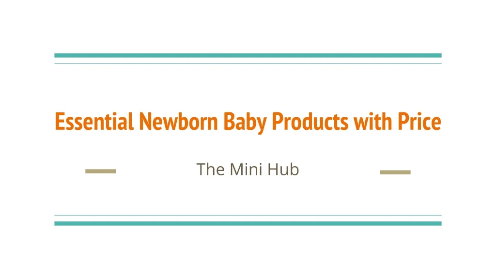 essential newborn baby products with price