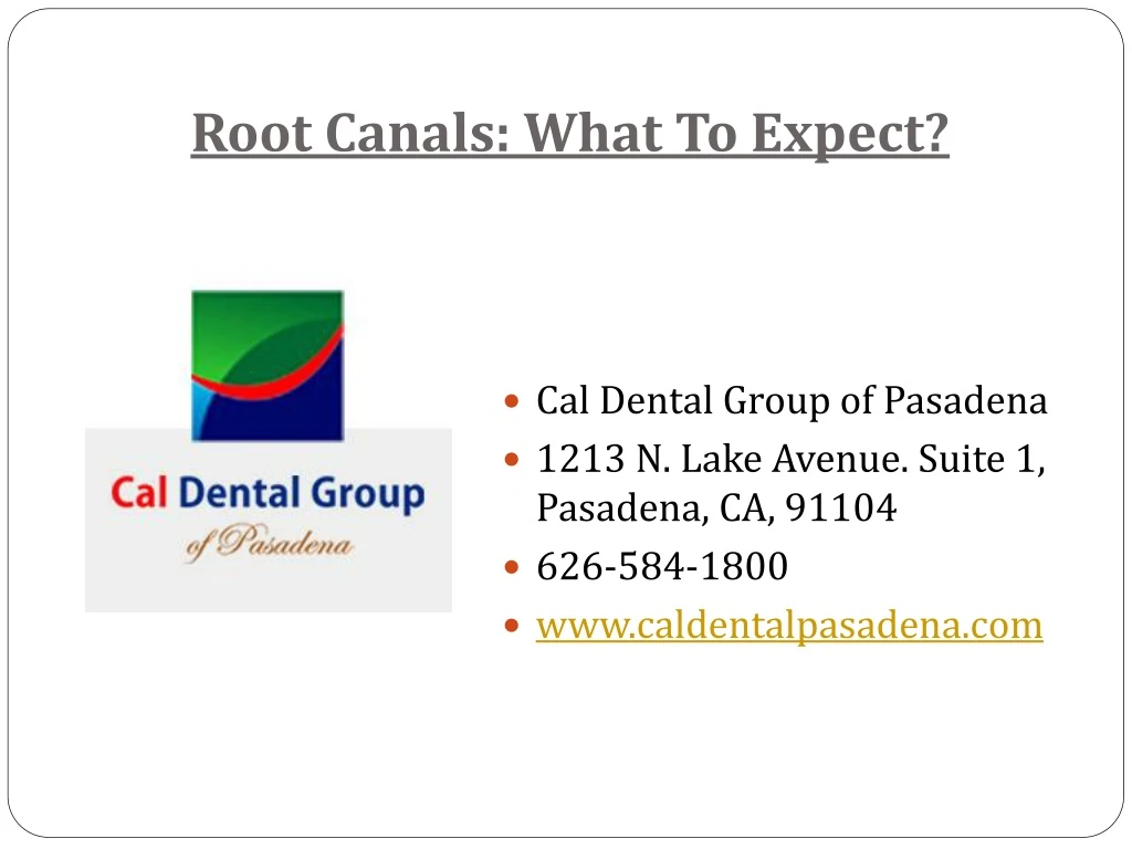 root canals what to expect