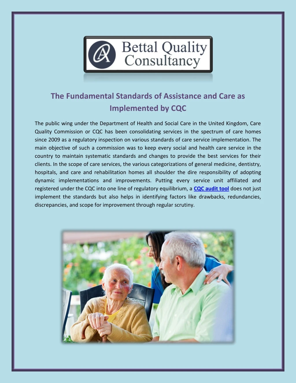 the fundamental standards of assistance and care