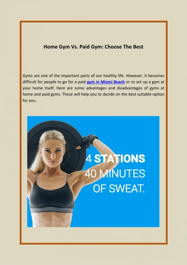 Home Gym Vs. Paid Gym: Choose The Best