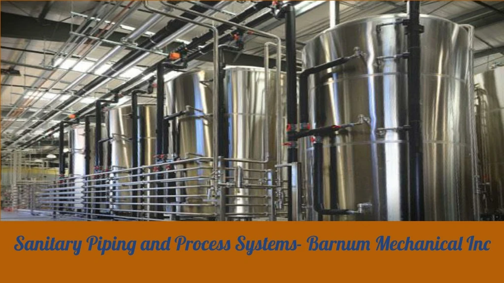 sanitary piping and process systems barnum