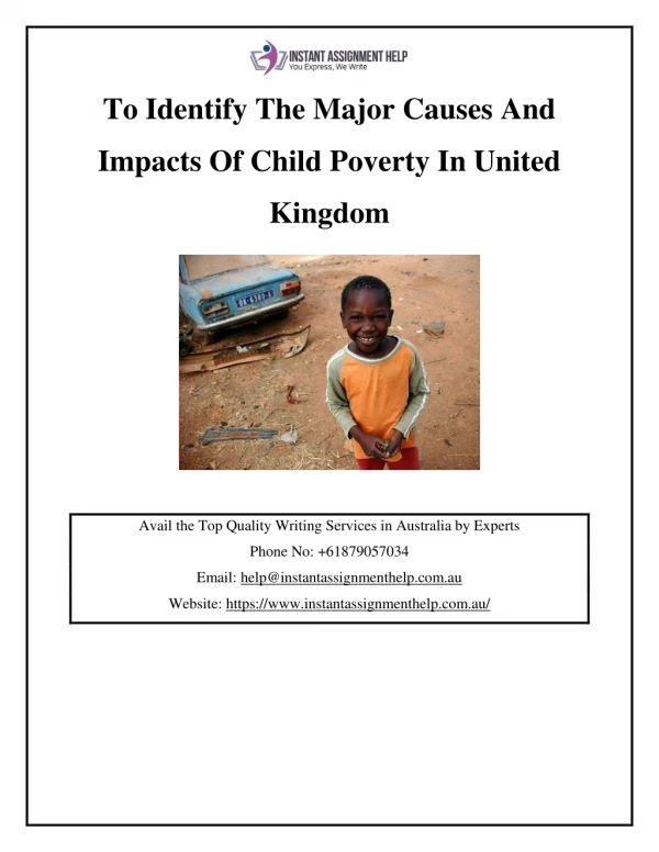 To Identify The Major Causes And Impacts Of Child Poverty In United Kingdom