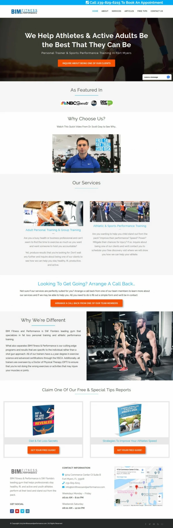 Personal Trainer and Sports Performance Training in Fort Myers Florida