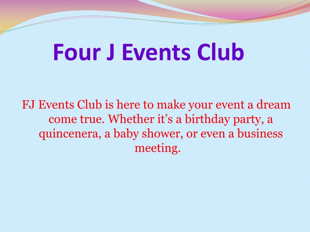 four j events club