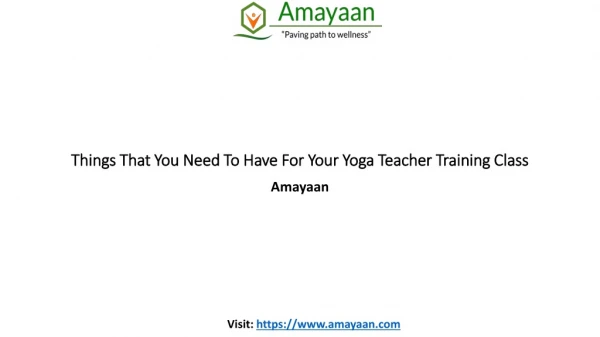 Things That You Need To Have For Your Yoga Teacher Training Class