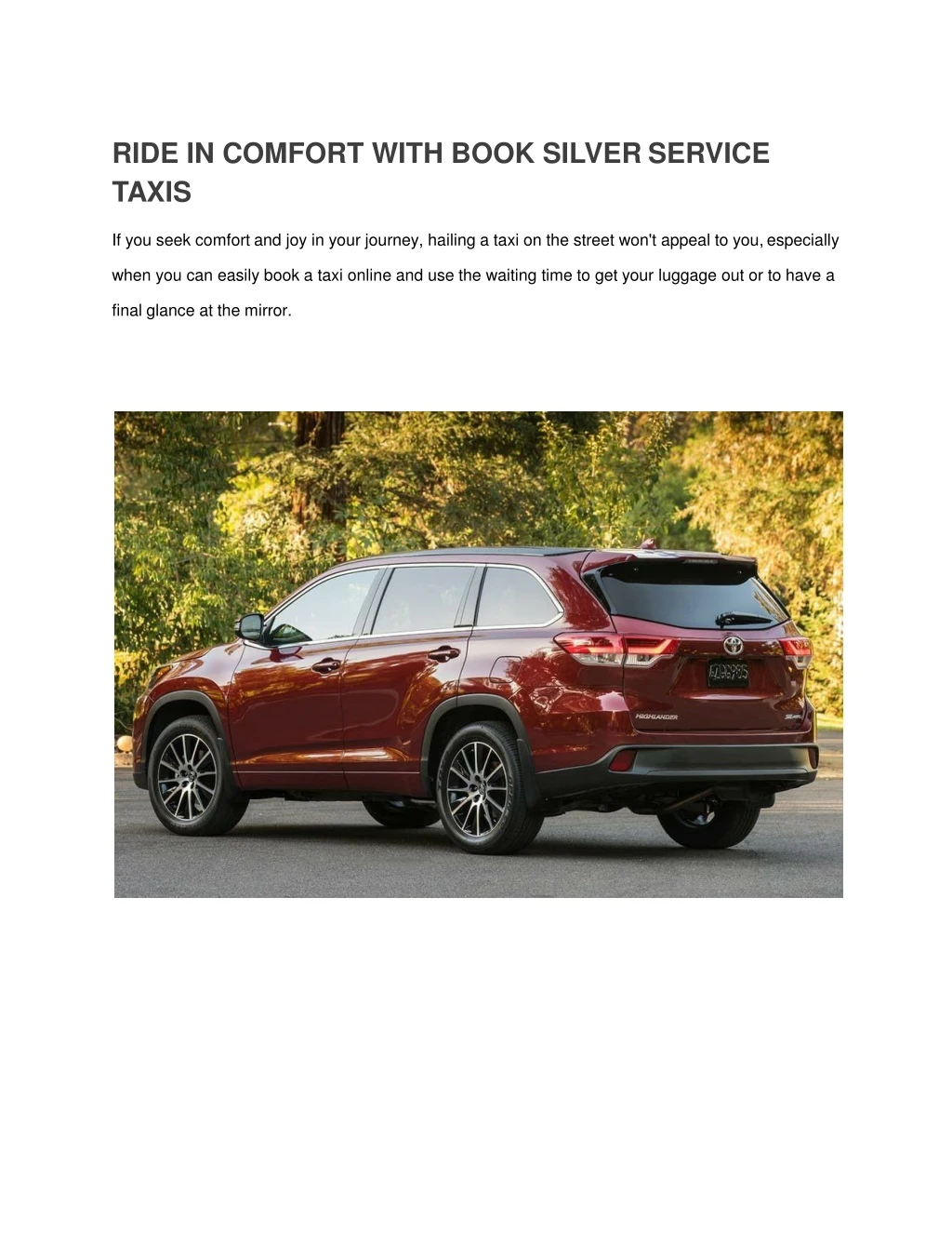 ride in comfort with book silver service taxis