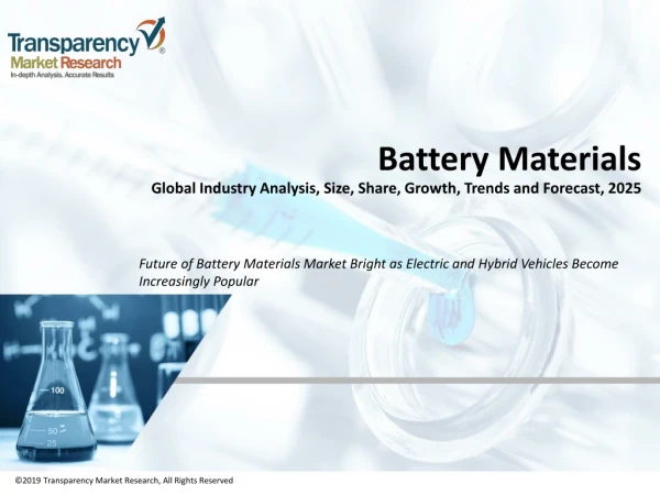 Battery Materials Market Estimated to Experience a Hike in Growth by 2025