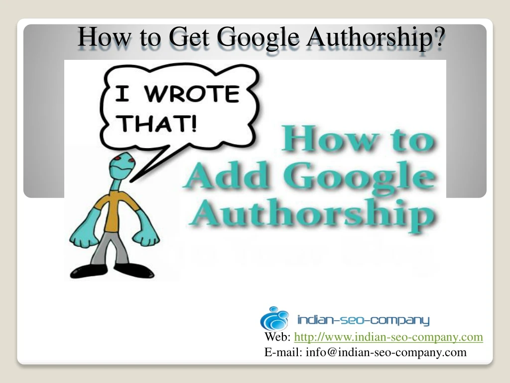 how to get google authorship
