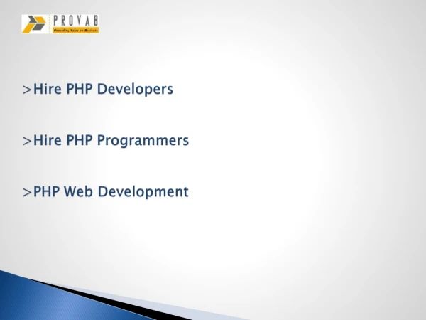 Hire A PHP Developer, PHP Web Developer