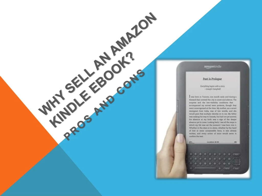 why sell an amazon kindle e b ook