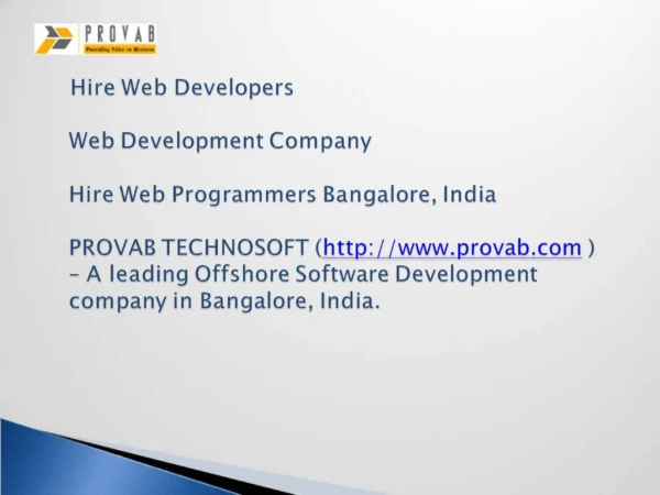 Web Application Developer, Hire Web Application Developer