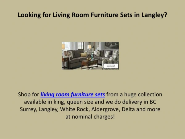 Looking for Living Room Furniture Sets in Langley?