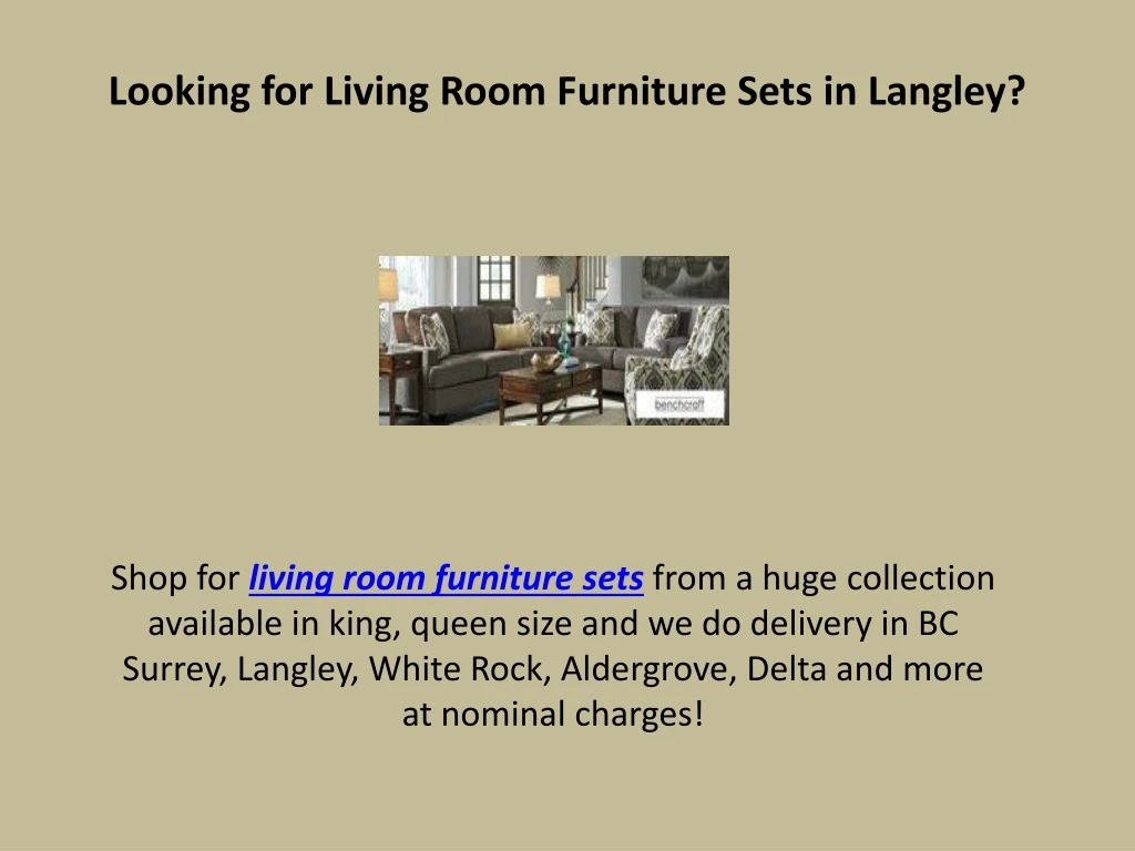 looking for living room furniture sets in langley