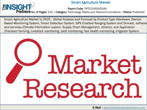 Smart Agriculture Market to 2025 - Global Analysis and Forecast