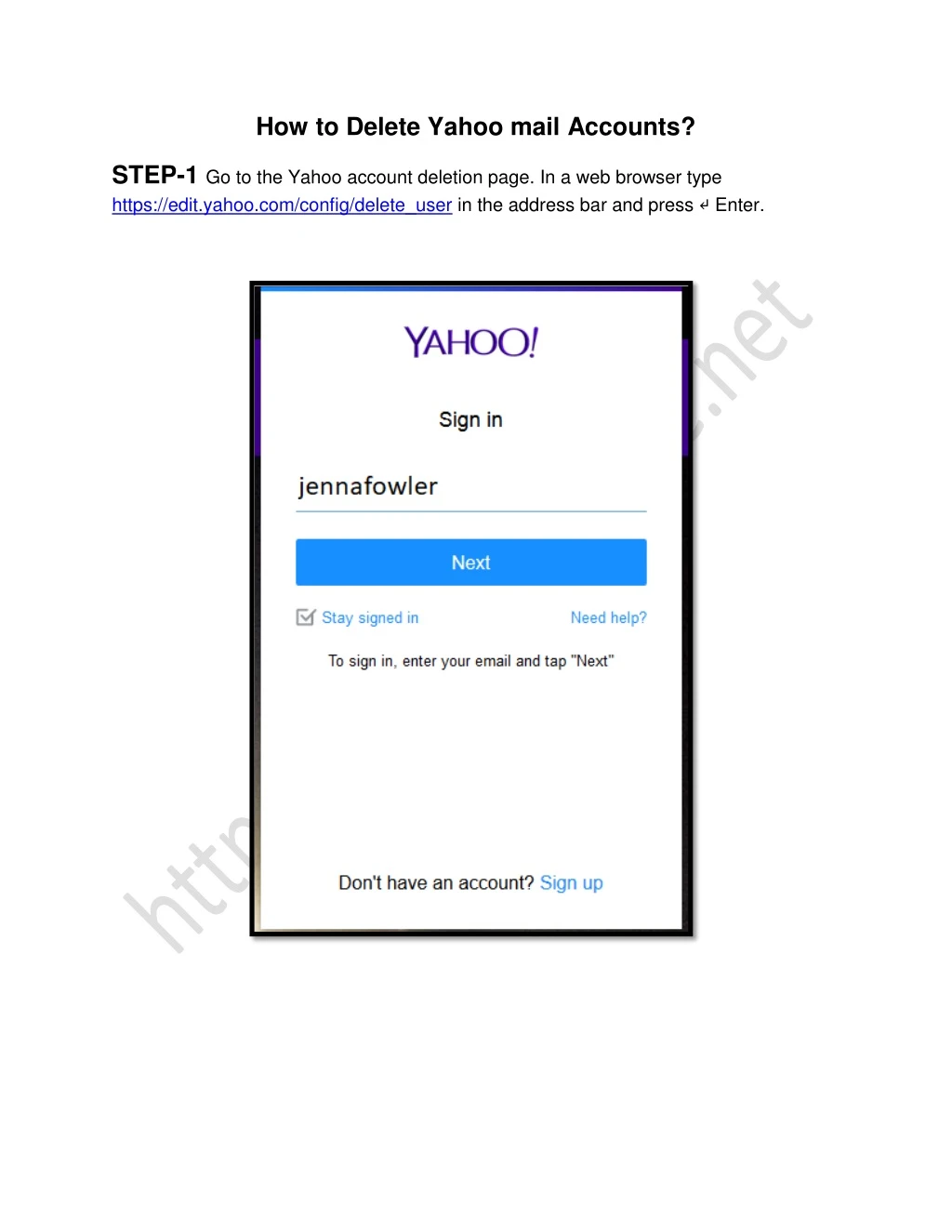 how to delete yahoo mail accounts