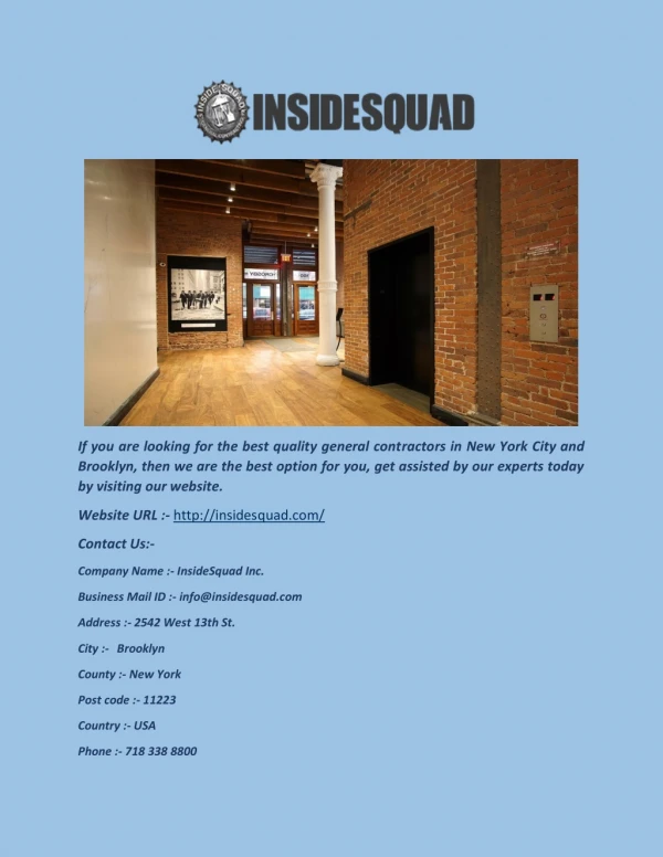 General Contractors Brooklyn - Insidesquad.com