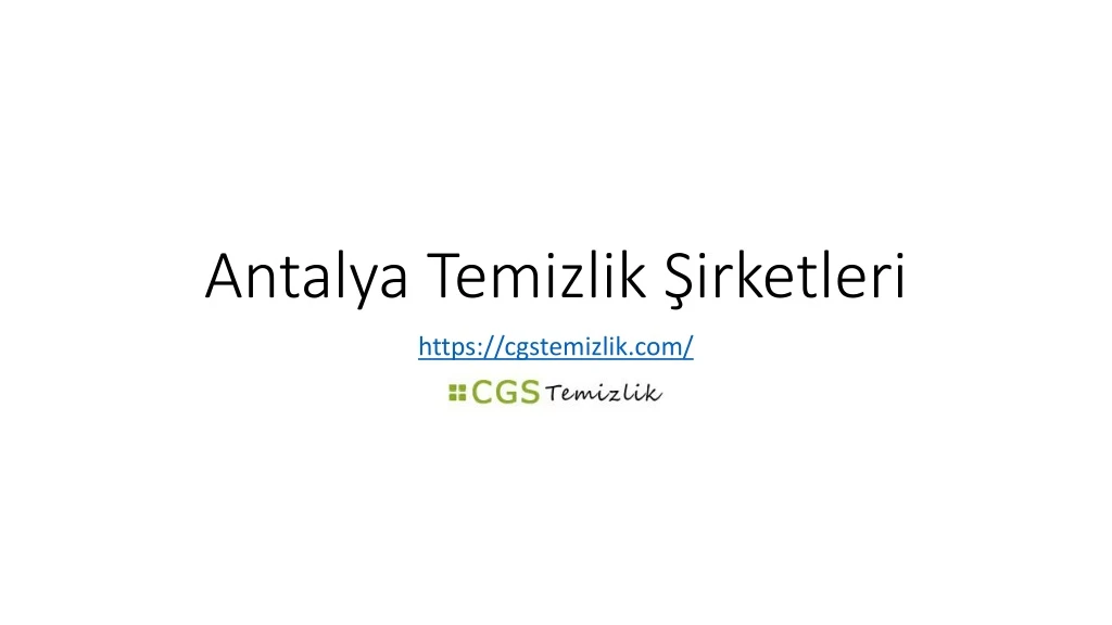 antalya temizlik irketleri