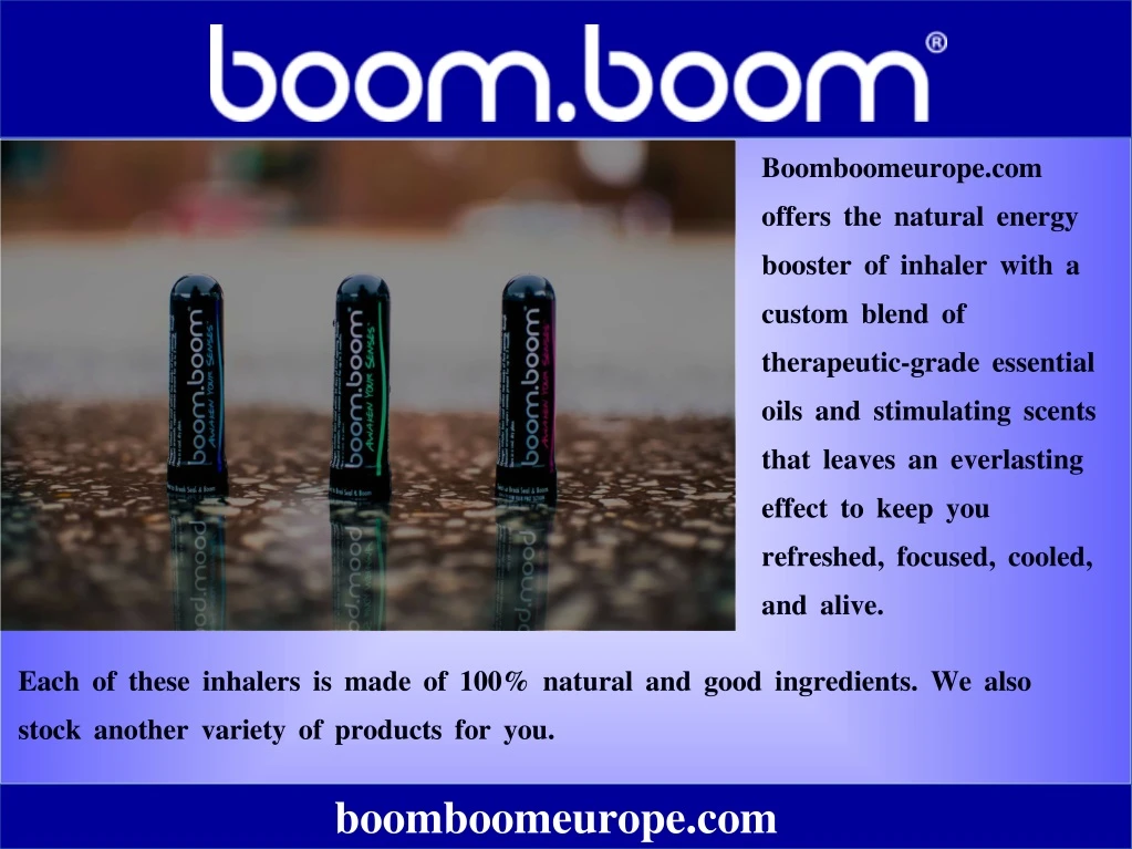 boomboomeurope com offers the natural energy