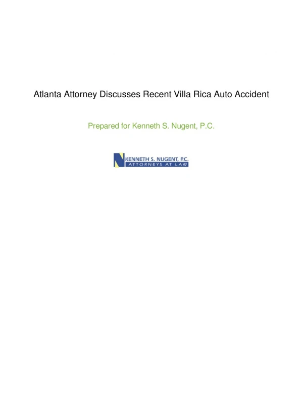 Villa Rica Accident Attorney