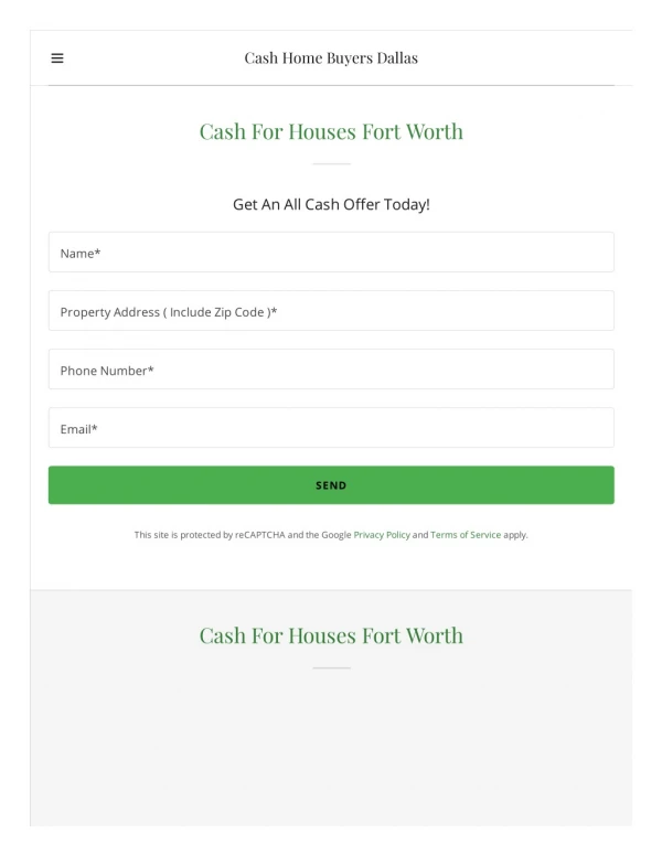 Cash For Houses Fort Worth