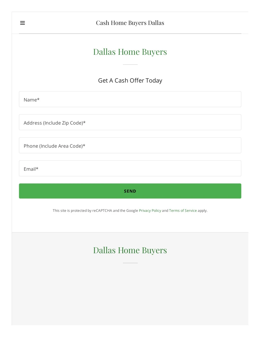 cash home buyers dallas